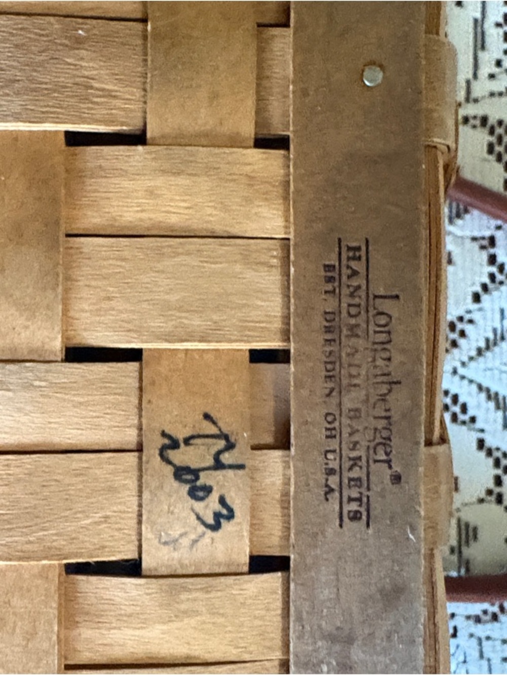 Longaberger Medium Boardwalk Basket with liner and protector - Picture 5 of 5